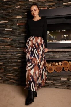 Thamila Skirt - Brown Print
