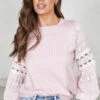 Tia Knit Top - Pink -Reverse Sale Store TiaTop Pink01210315 1 3