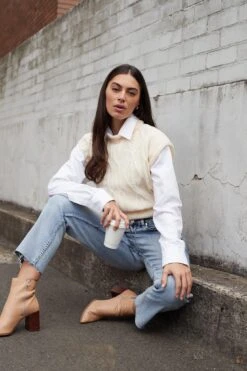 Vanya Knit Top - Cream