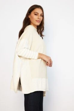 Yolana Knit - Beige Stripe -Reverse Sale Store YolanaKnit BeigeStripe6323 2Ecom10.05.231534