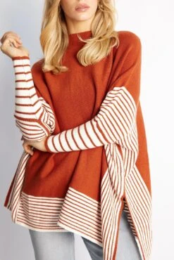Yolana Knit - Rust Stripe