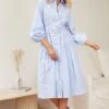 Zenada Dress - Blue Stripe -Reverse Sale Store Zenada Dress Blue Stripe Dresses womens dresses womens clothing
