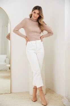 Zeruah Knit Top - Beige -Reverse Sale Store Zeruah Knit Top Beige Tops womens clothing 5