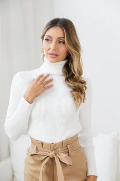 Zeruah Knit Top - White