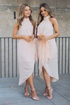 Amaryllis Dress - Soft Peach -Reverse Sale Store amaryllis dress soft peach dresses womens dresses womens clothing 5