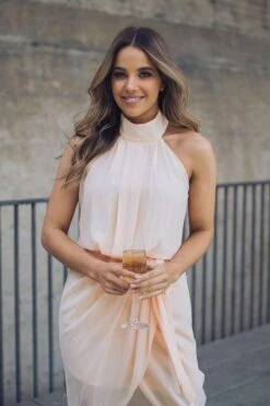 Amaryllis Dress - Soft Peach -Reverse Sale Store amaryllis dress soft peach dresses womens dresses womens clothing 8